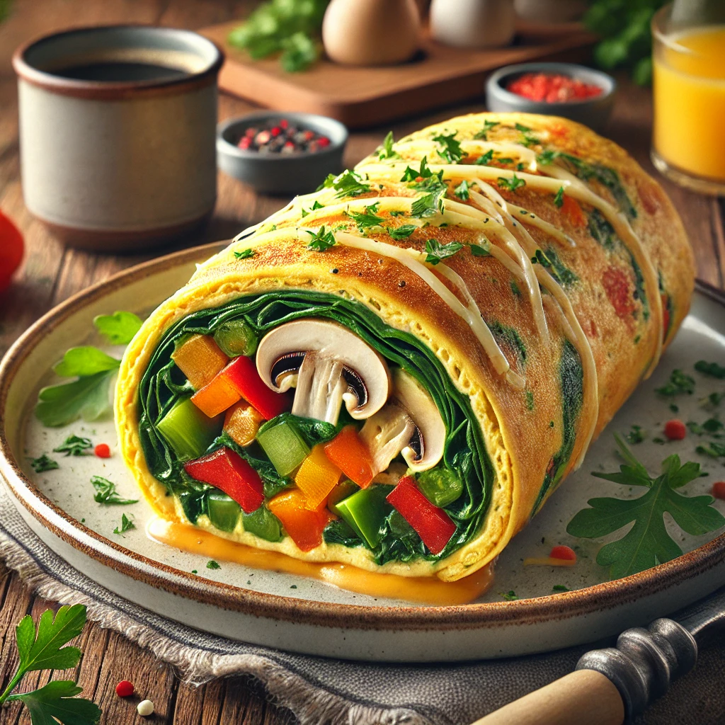 Effortless Veggie Omelette Roll A Delicious and Nutritious Start to Your Day